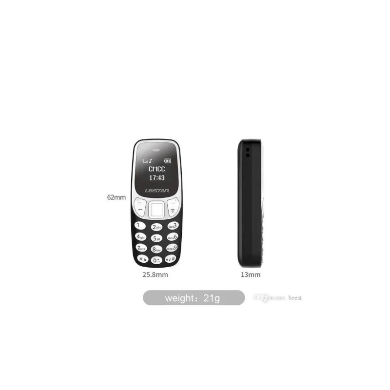 Mini telefon mobil, BM10 Dual SIM, OLED, 7 cm, 30
