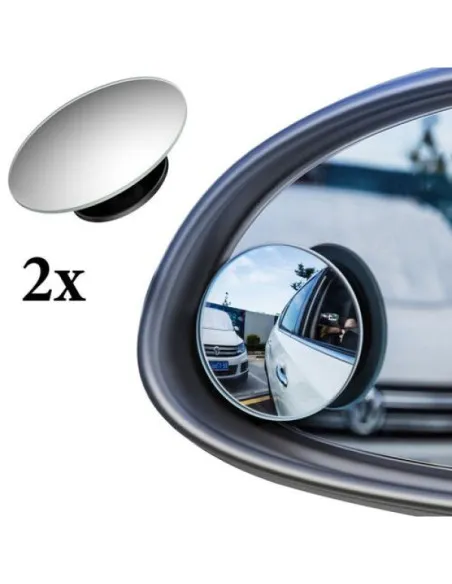 Set 2 oglinzi auto unghi mort rotunde pentru oglinzile laterale cu adeziv