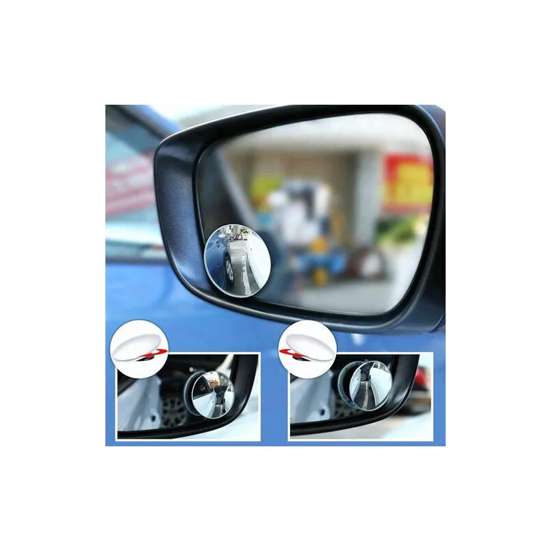 Set 2 oglinzi auto unghi mort rotunde pentru oglinzile laterale cu adeziv