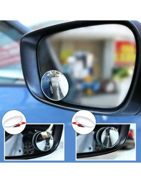 Set 2 oglinzi auto unghi mort rotunde pentru oglinzile laterale cu adeziv