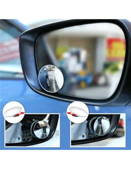 Set 2 oglinzi auto unghi mort rotunde pentru oglinzile laterale cu adeziv