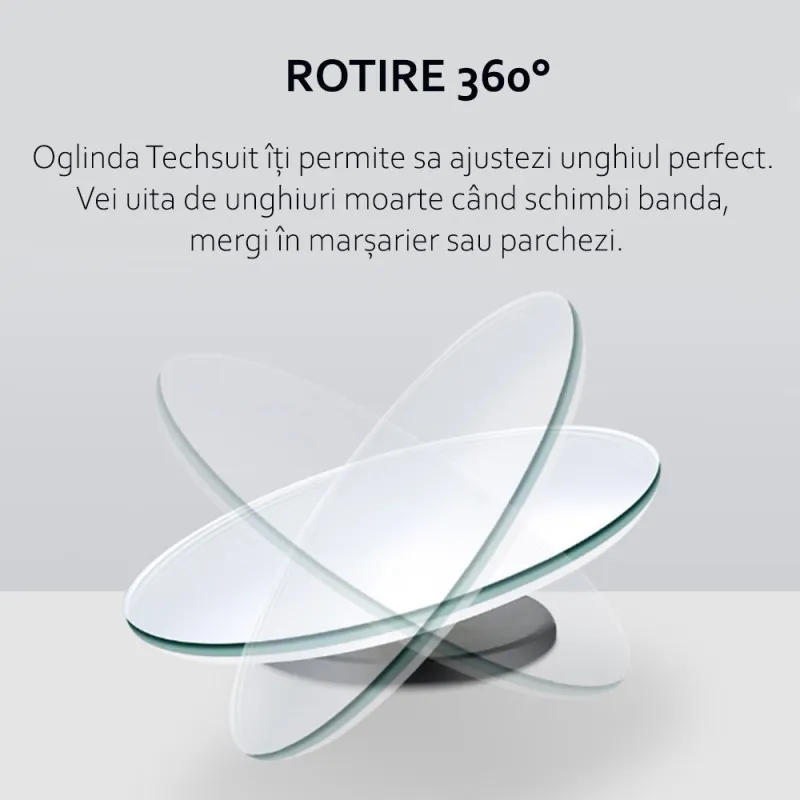 Set 2 oglinzi auto unghi mort rotunde pentru oglinzile laterale cu adeziv