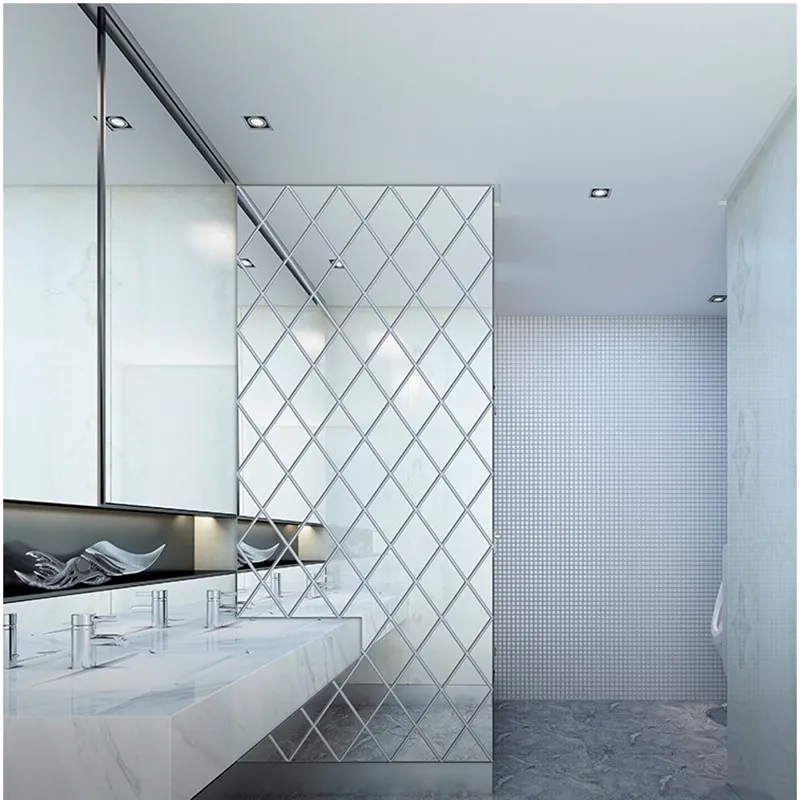 Oglinzi acrilice diamant romb sticker auto-adeziv 50 x 100 cm