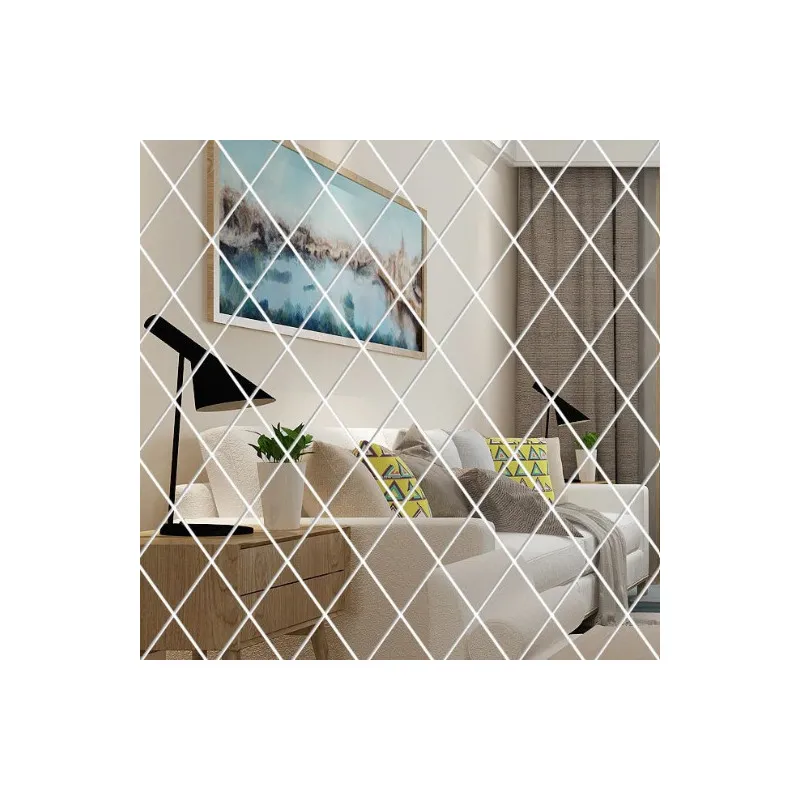 Oglinzi acrilice diamant romb sticker auto-adeziv 50 x 100 cm
