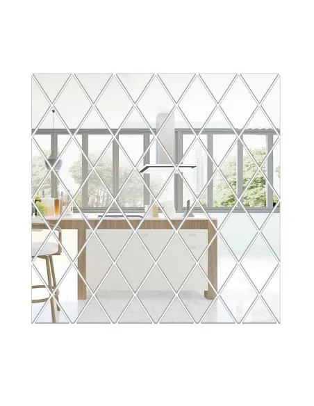 Oglinzi acrilice diamant romb sticker auto-adeziv 50 x 100 cm