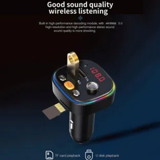 Modulator FM ZTB-C20, Bluetooth, 2 Porturi USB 2