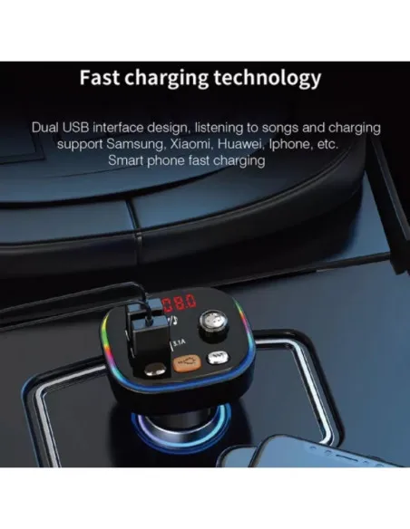 Modulator FM ZTB-C20, Bluetooth, 2 Porturi USB