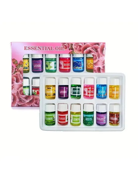 Set uleiuri parfumate 1+1 pentru umidificator si spa diverse arome 12x 3ml