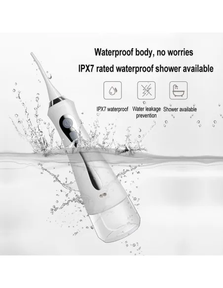 Irigator bucal portabil, 3 moduri de lucru, 1800 mAh, 230 ml