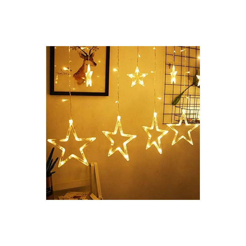 Instalatie Craciun - perdea luminoasa ploaie 12