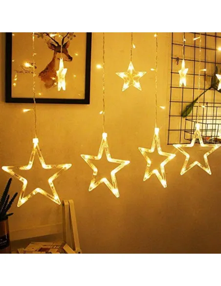 Instalatie Craciun - perdea luminoasa ploaie 12