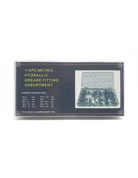 Set nipluri pentru gresare, 110 piese, M6 -M10