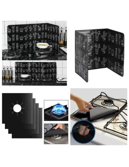 Set 2 x Protectie antistropire + Set 4 x Folie protectie aragaz