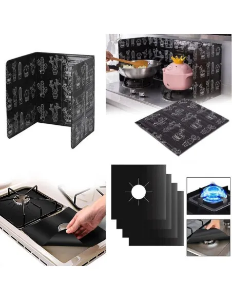 Set 2 x Protectie antistropire + Set 4 x Folie protectie aragaz