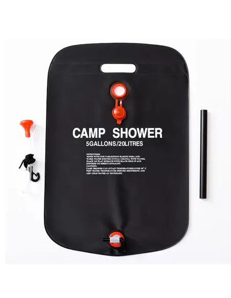 Dus portabil pentru camping, capacitate 20L, cu supapa si maner