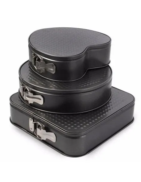 Set 3 forme pentru prajituri - forma rotunda, patrata si inima