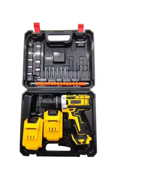 Bormașină 36V Li-Ion cu 2 Baterii, 2 Trepte de Viteză, 350/1350 RPM, Mandrină Automată