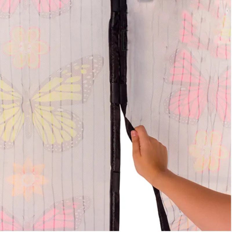 Perdea Magnetică Anti-Insecte Model Fluture, 100 x 210 cm, Închidere Automată, Set 2 Bucăți