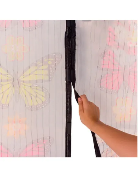 Perdea Magnetică Anti-Insecte Model Fluture, 100 x 210 cm, Închidere Automată, Set 2 Bucăți