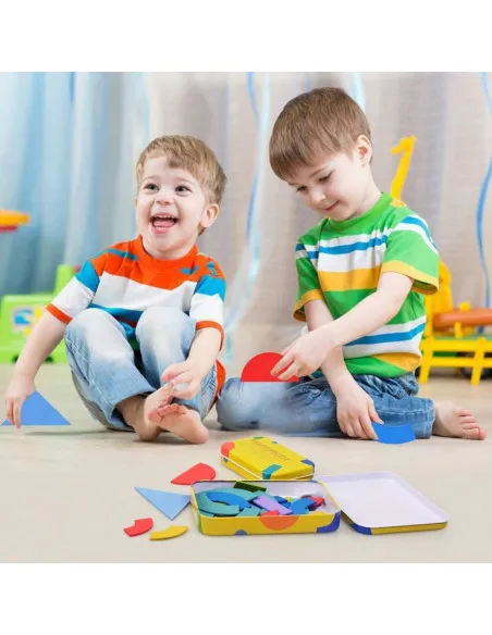 Shapes Puzzle educativ din lemn cu 36 piese din