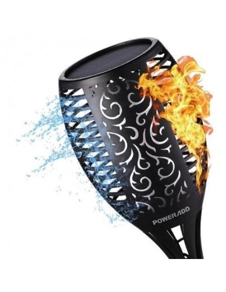 Lampa solara tip torta cu efect flacara, varianta mare 78cm