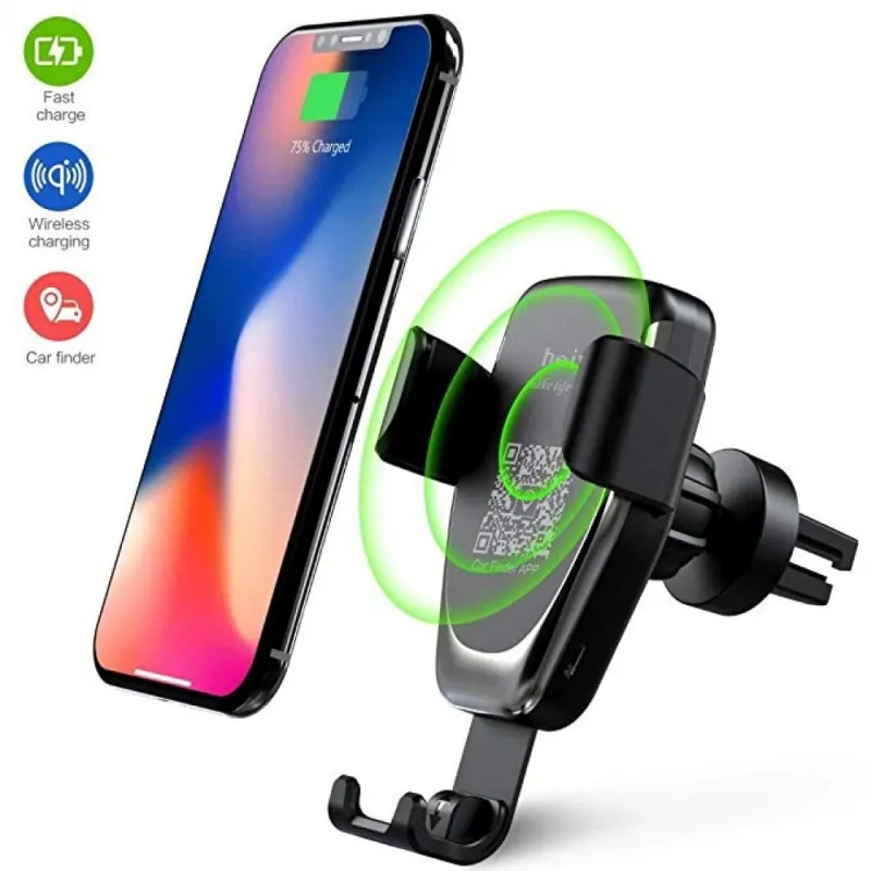Incarcator Auto Wireless Fast Charging cu sistem