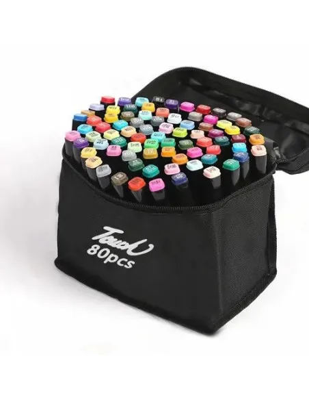Set 80 markere colorate + geantă compactă – creativitate instant