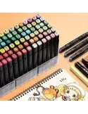 Set 80 markere colorate + geantă compactă – creativitate instant