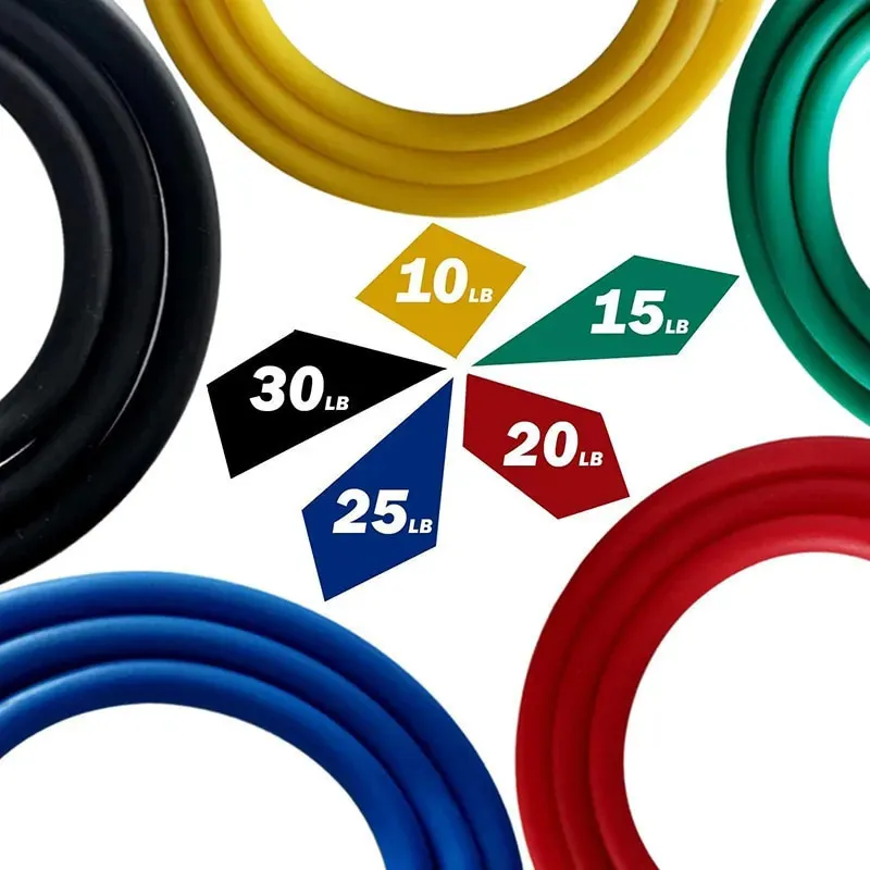 Set Benzi Elastice din Latex, 11 Piese, Rezistențe Multiple, 122 cm, Fitness, Yoga, Pilates, Recuperare