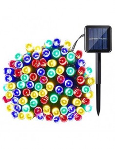 Instalatie 100 LED cu panou solar si controler, lungime 10 metri