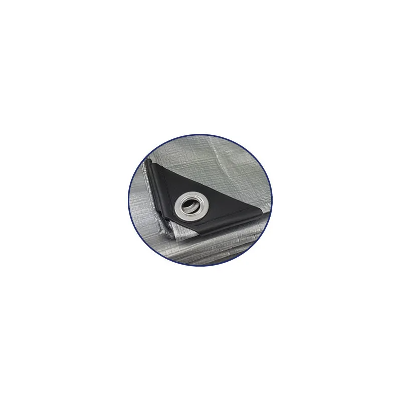PRELATA CU INELE 3 X 4 M - 150 G/MP- ARGINTIU