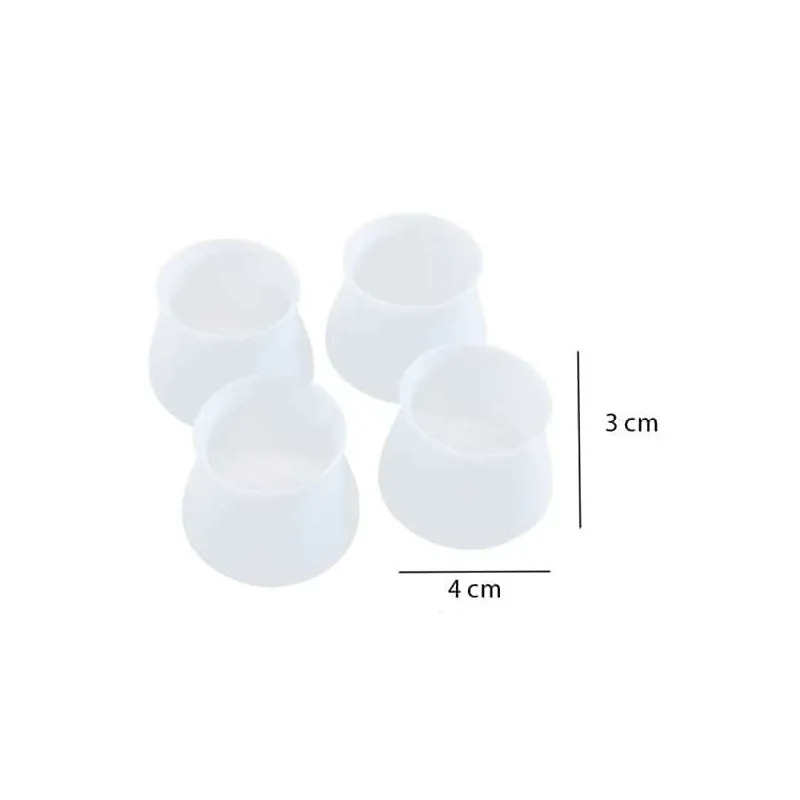 Set 8 protectii din silicon pentru picioare scaun