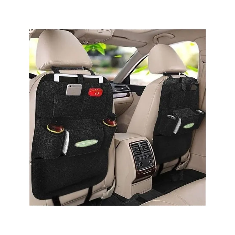 Set 2 organizatoare auto scaun, material textil