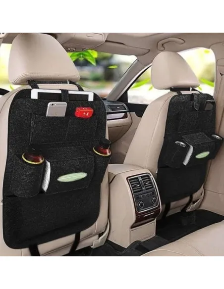 Set 2 organizatoare auto scaun, material textil
