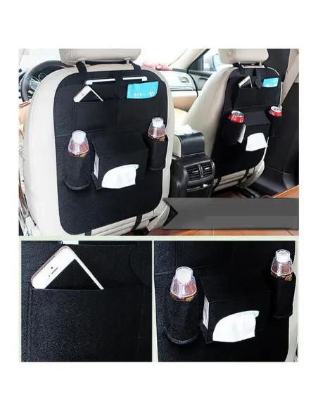 Set 2 organizatoare auto scaun, material textil