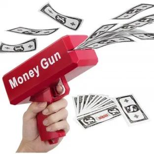 Pistol Supreme Money Gun, jucarie interactiva de aruncat bani
