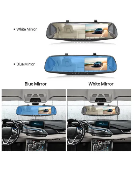 Oglinda retrovizoare 4.5 inch cu camera HD 1080P, DVR auto, cu microfon si difuzor incorporate + camera suplimentara marsarier