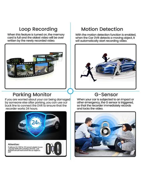Oglinda retrovizoare 4.5 inch cu camera HD 1080P, DVR auto, cu microfon si difuzor incorporate + camera suplimentara marsarier