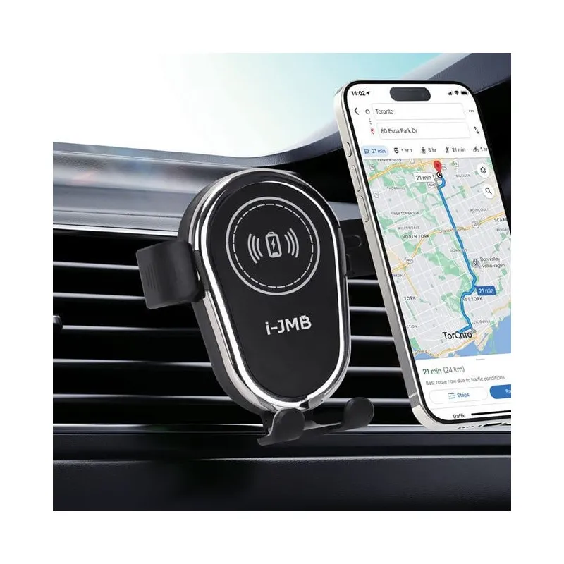 Incarcator auto wireless pentru telefon cu inchidere automata prindere ventilatie