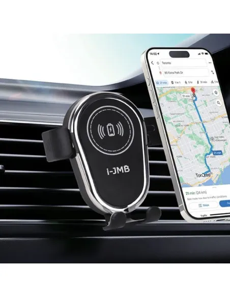 Incarcator auto wireless pentru telefon cu inchidere automata prindere ventilatie