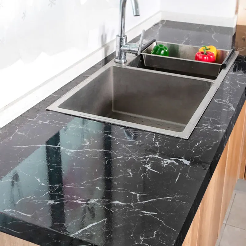 Pachet Autocolant imitatie marmura neagra, 60 x
