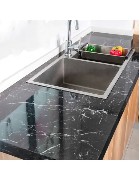 Pachet Autocolant imitatie marmura neagra, 60 x