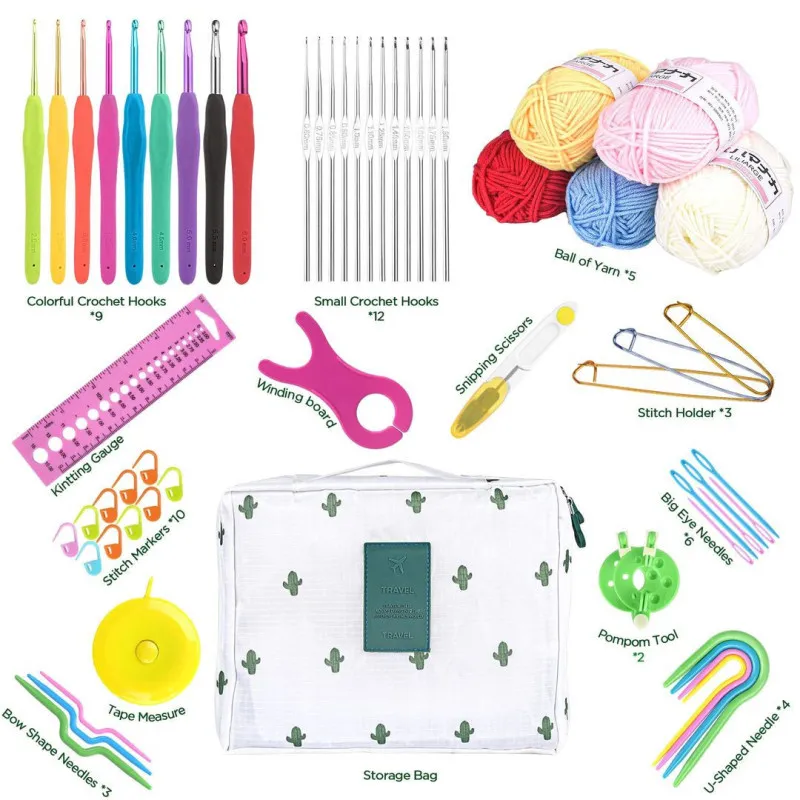 Set Croșetat Qianyou 21 Cârlige Kit Începători