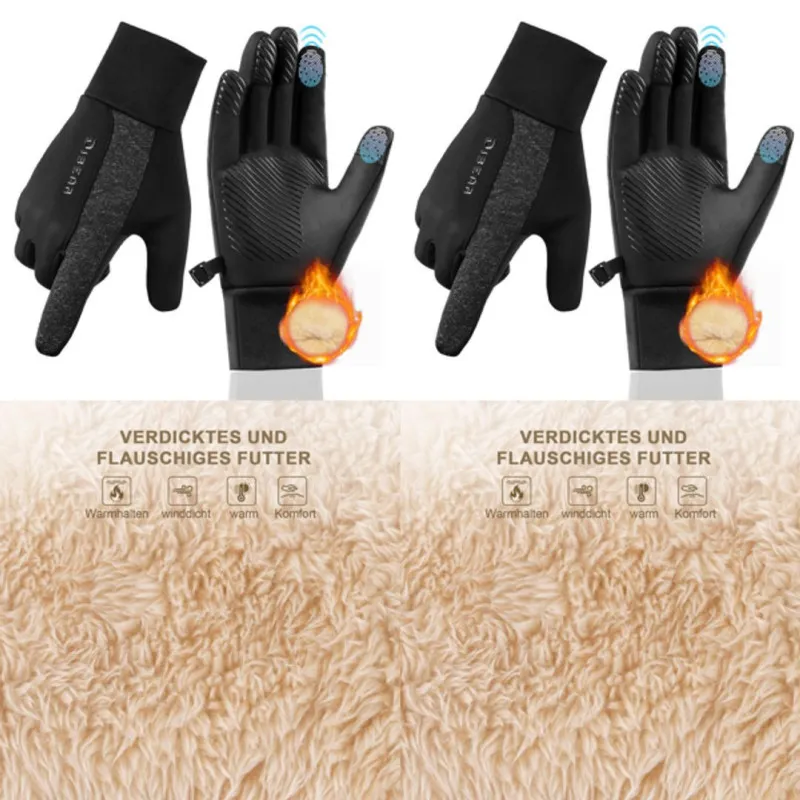 Mănuși GXCROR cu touch, unisex, manusi de iarnă potrivite pentru alergare, ciclism, drumeții, schi