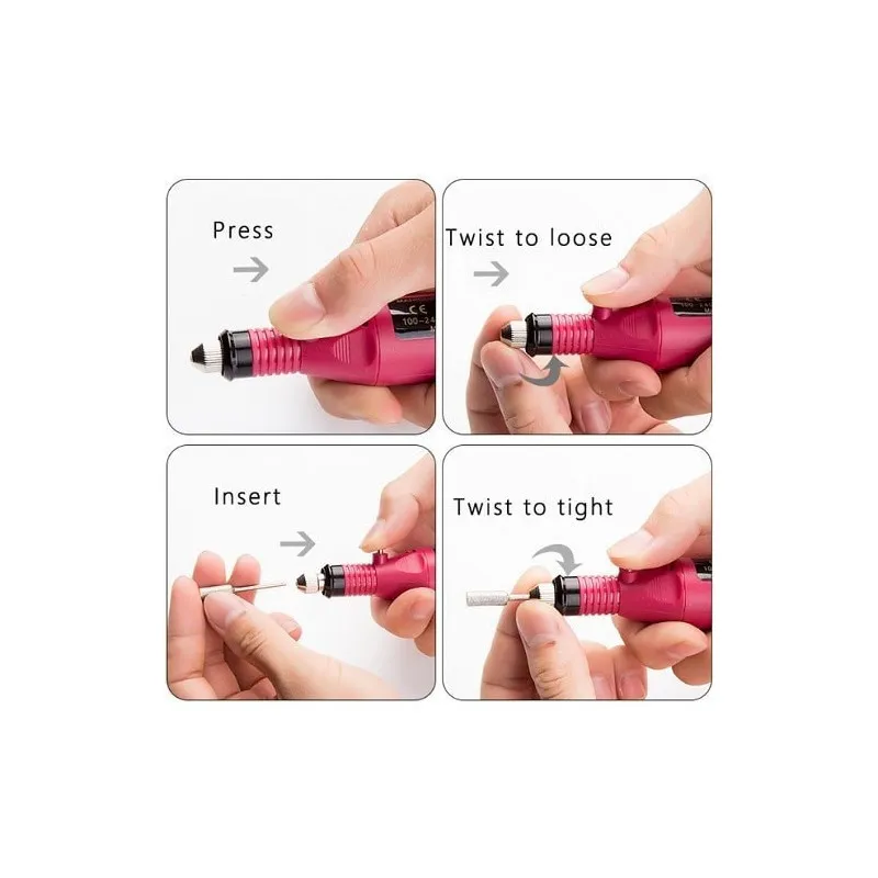 Pila electrica de unghii cu 6 capete, ideala