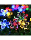 Instalatie solara 50 led, pentru exterior, model floricele, Ip