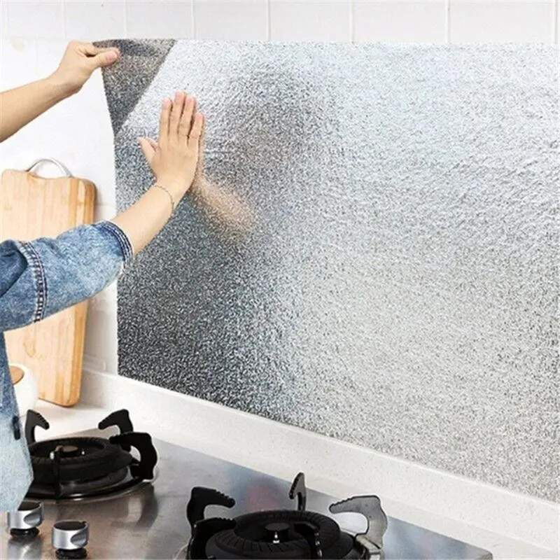 Folie de aluminiu autoadeziva bucatarie 60 x 300