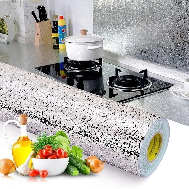 Folie de aluminiu autoadeziva bucatarie 60 x 300