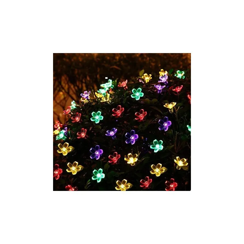 Instalatie solara 50 led, pentru exterior, model floricele, Ip