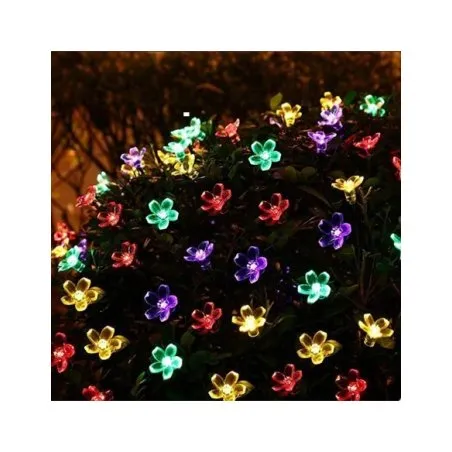 Instalatie solara 50 led, pentru exterior, model floricele, Ip